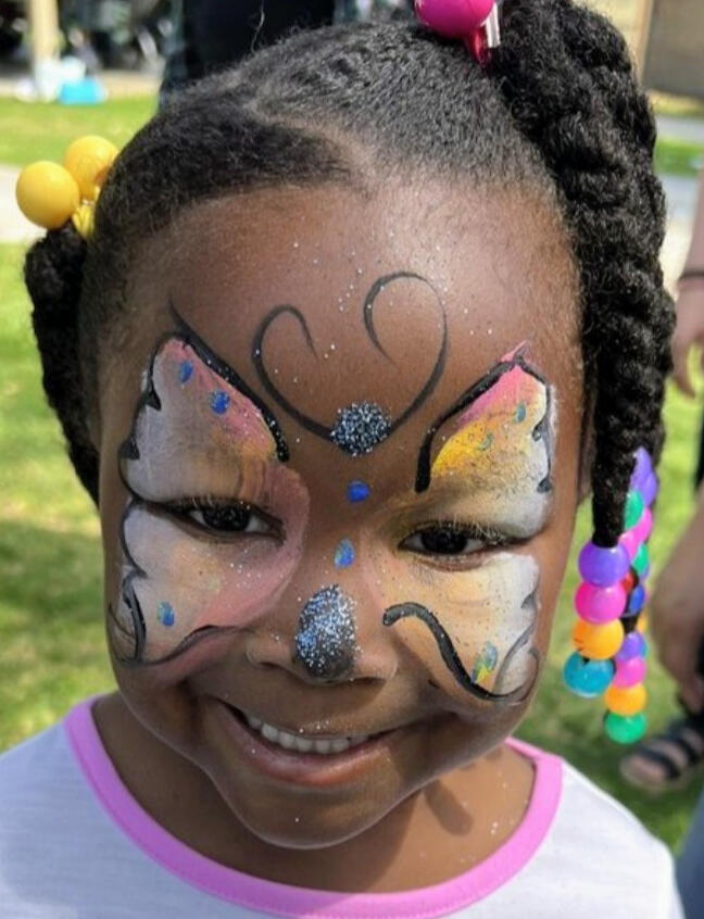 Butterfly face painting